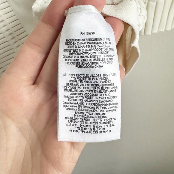 Herve Leger Bandage Burnout Bandage Mini Dress White - Cream Size Small - Picture 6 of 10